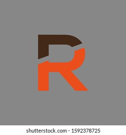 R letter logo design.Simple sing and symbol design.