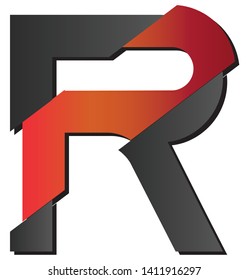 R letter logo eps vector