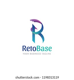 R Letter Logo Gradient Design template Element