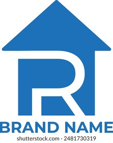 R letter logo for house