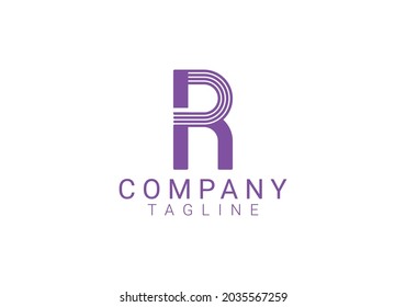 R letter logo and icon design template