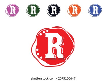 R letter logo and icon design template