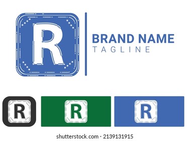 logotipo de letra R y plantilla de diseño de iconos