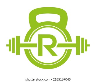 Elementos de plantilla de diseño de iconos de logotipo de letra R - Ilustración
