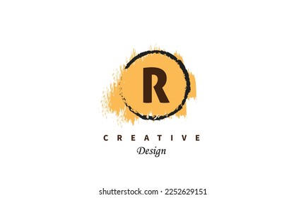 R letter logo icon design. Water color trendy modern symbol vector logo design on white background.