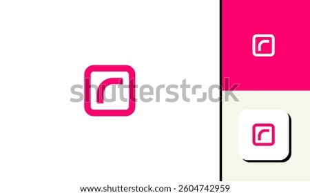 R letter logo icon design simple