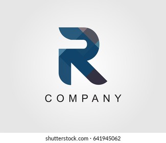 R Letter Logo Icon Mosaic Pattern Design template Element