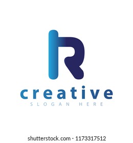 R letter logo icon vector template