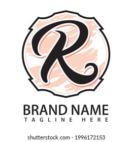 R letter logo icon vector