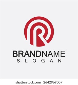 R letter logo, Letter R initials creative logo design