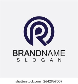 R letter logo, Letter R initials creative logo design