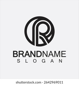 R letter logo, Letter R initials creative logo design