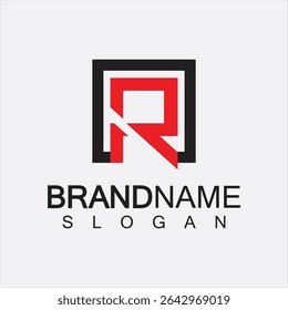 R letter logo, Letter R initials creative logo design