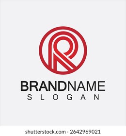 R letter logo, Letter R initials creative logo design