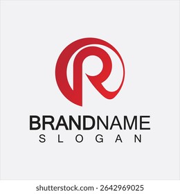 R letter logo, Letter R initials creative logo design