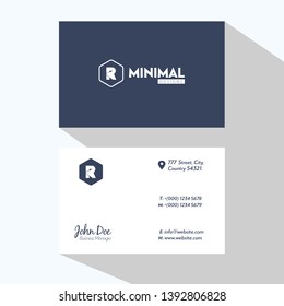 R Letter logo Minimal Professional Business card