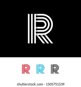 R letter Logo, R minimalist logo, R Line Logo Design Template Inspiration, Vector, Illustration.