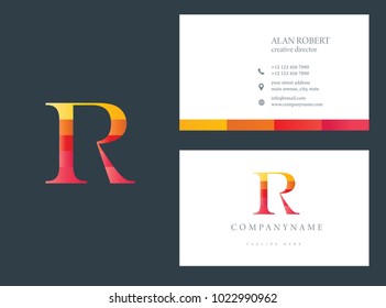 R letter logo multicolor vector design template