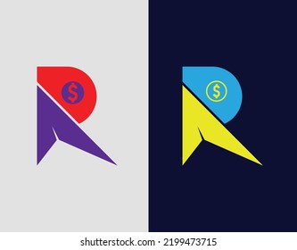 R Letter Logo - New R Letter Logo - Vector - R Stylish Logo - Letter Design  Letter R in Circle  Logo Love Design