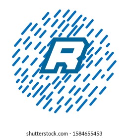 R letter logo with nice background.R letter icon.