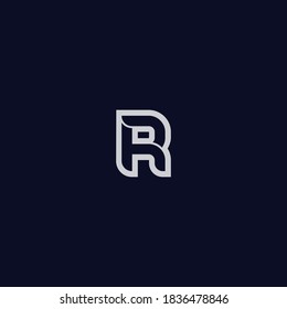 R-Buchstaben-Logo oder RD-Design-Konzept.