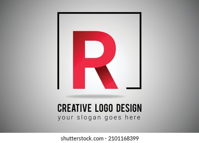R Letter Logo in red gradient color Vector Icon. Creative R Letter Logo  Illustration.