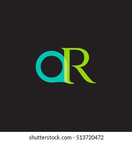 A & R Letter logo rounded design vector element
