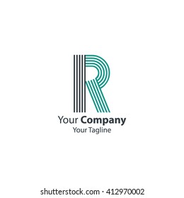 R Letter Logo Simple Design