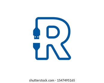 R Letter logo or symbol template design