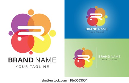 R Letter logo logo template