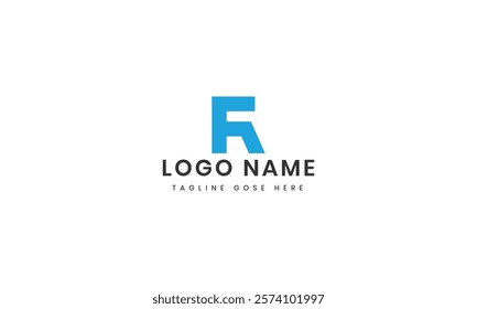 r letter logo template with abstract