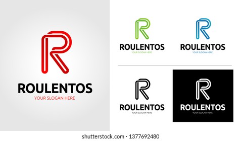 R Letter Logo Template Set