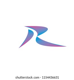 R Letter Logo Template vector icon illustration