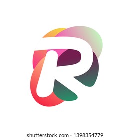 "R" letter logo template vector