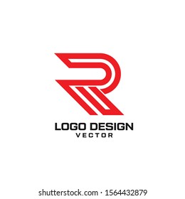 R Letter Logo Template Vector