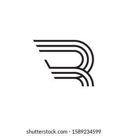 R letter logo template vector icon design