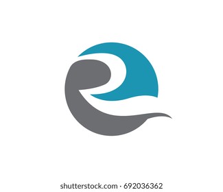 R Letter Logo Template vector icon illustration