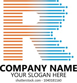 R Letter logo vector, abstract logo design on white background, Abstract graphic icon, logo design template, symbol for company.