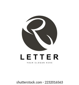 R Letter Logo, Vector Alphabet Symbol, Design For Brand Logos With Initial Letter