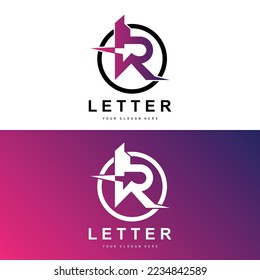 R Letter Logo, Vector Alphabet Symbol, Design For Brand Logos With Initial Letter