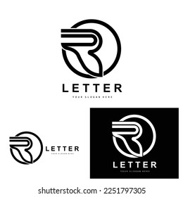 R Letter Logo, Vector Alphabet Symbol, Design For Brand Logos With Initial Letter