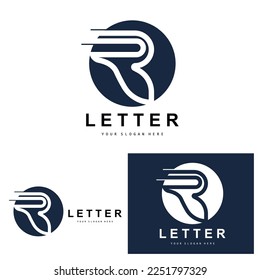 Logotipo de letra R, símbolo de alfabeto vectorial, diseño de logotipos de marca con letra inicial