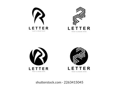 R Letter Logo, Vector Alphabet Symbol, Design For Brand Logos With Initial Letter