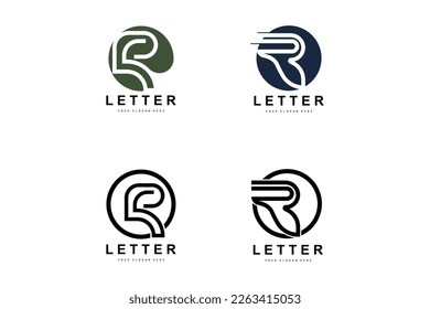 R Letter Logo, Vector Alphabet Symbol, Design For Brand Logos With Initial Letter