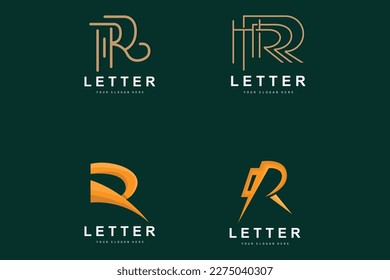Logotipo de letra R, símbolo de alfabeto vectorial, diseño de logotipos de marca con letra inicial