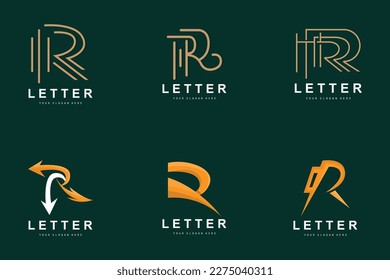 R Letter Logo, Vector Alphabet Symbol, Design For Brand Logos With Initial Letter