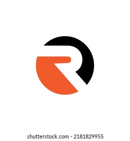 r letter logo vector with black color