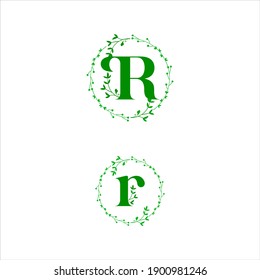 R letter logo vector design on white color background. r icon