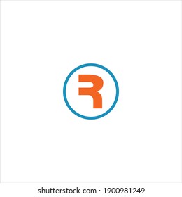 R letter logo vector design on white color background. r icon