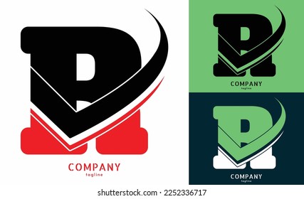 Diseño vectorial de logotipo de letra R